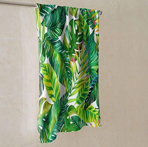 Toalla de algodón y poliéster <span class=keywords><strong>con</strong></span> hojas de palma para baño, toalla de playa <span class=keywords><strong>con</strong></span> planta Tropical, para Hotel, Spa, baño, <span class=keywords><strong>gimnasio</strong></span>, familia, hoja de plátano - Product Image 3