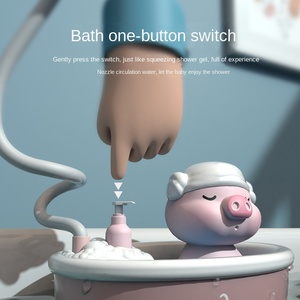Bechotoy Jouet de Bain Interactif Mignon Cochon en Plastique ABS avec Fonction de Pulvérisation <span class=keywords><strong>d</strong></span>'<span class=keywords><strong>Eau</strong></span> pour Bébé et Pommeau de Douche - Product Image 5