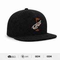 Casquette de baseball en daim bleu marine avec broderie 3D personnalisée, 6 panneaux, visière incurvée, fermeture snapback, performance unisexe, haute qualité