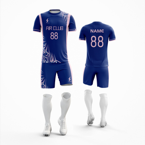 Divisa da <span class=keywords><strong>Calcio</strong></span> Personalizzata Blu e <span class=keywords><strong>Bianca</strong></span>, Uniformi da <span class=keywords><strong>Calcio</strong></span> in Sublimazione, Completo da Allenamento per Giovani e Bambini, Abbigliamento Sportivo - Product Image 2