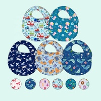 Bavoirs pour bébé en bambou 95% et élasthanne 5%, imperméables, pour nouveau-né, gamme familiale