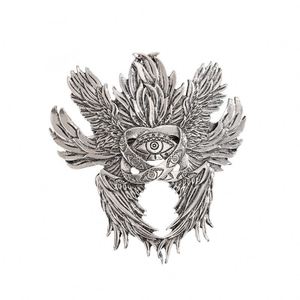 Pinza para el pelo gótica vikinga, pinza para el pelo de bruja pagana, pinza para el pelo de ángel, pinza para el pelo retro vikinga de ángel de seis alas, pinza para el pelo con ojo de Dios - Product Image 6