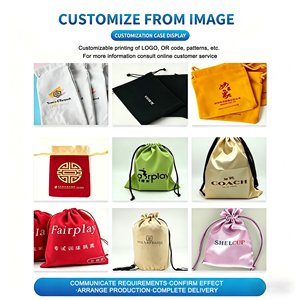 Sac fourre-tout en toile de coton personnalisé de haute qualité avec logo sur mesure, pochette à bijoux en toile, sac cadeau promotionnel - Product Image 3