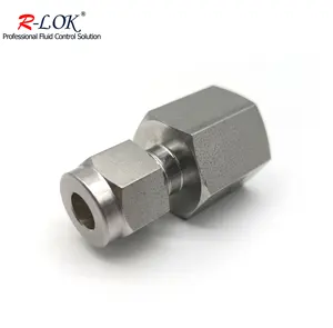 BIG SALE compression fitting swagelok type instrument tube fitting twin ferrule female adapter npt connector for instrumentation