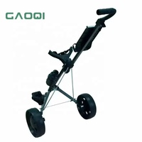 Usine En Gros Fer Cadre Petit Sac De Golf Chariot De Golf Poussoir Pliable En Acier Deux Roues Chariots De Golf Style Caddy