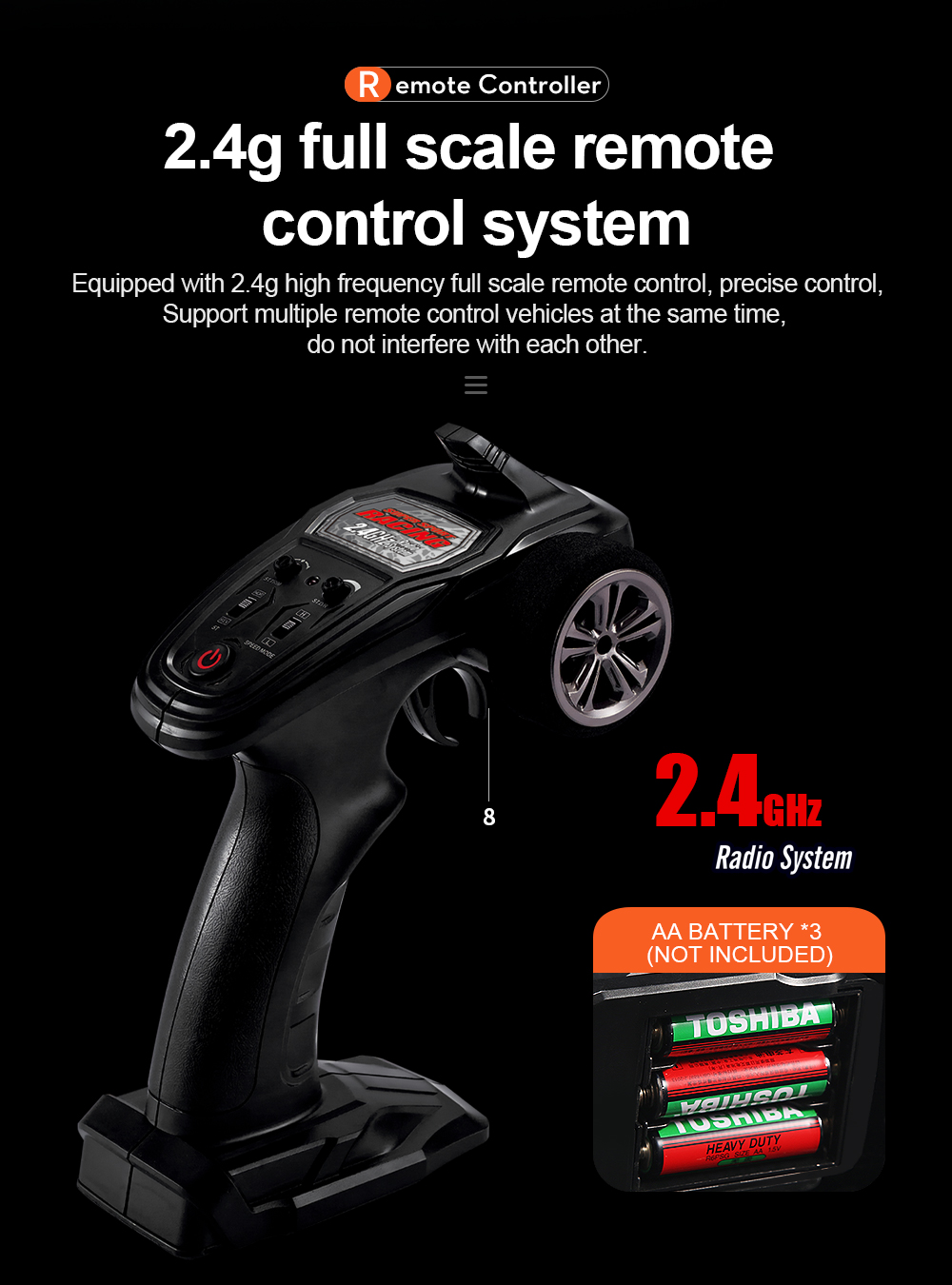 HOSHI N416 1/16 High Speed Truck 4WD 36KM/H Supersonic Monster Truck Off-Road Vehicle Electronic Toys Christmas gift Green