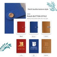 Carnet de notes A5 DABENYING SYHY-03 en similicuir à feuilles mobiles, avec couverture amovible, pour réunions, reliure à agrafes et colle