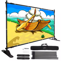 Support de bannière portable en aluminium Ruiqi RQ-00106 personnalisé de 8 pieds et 10 pieds, réglable, pour mur de fleurs, toile de fond de mariage, décoration