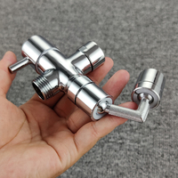 新しいデザインのバスルームトイレスリー3ウェイG1/2 "蛇口アダプターアングルバルブ真ちゅう製ダイバーター