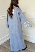 Robe musulmane YKA026 pour femmes, vêtements islamiques, hijabs, abaya traditionnelle brodée de haute qualité, vêtements traditionnels