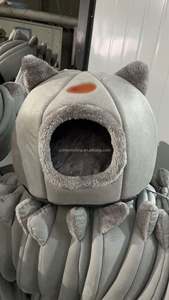 เตียงแสนสบายในฤดูหนาวสำหรับแมวที่นอนแมวพับได้, เตียงแมวในถ้ำพับได้เสื่อเล็กๆในร่มตะกร้าที่นอนสัตว์เลี้ยงแสนสบายสำหรับแมวบ้าน - Product Image 6