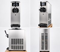 Machine à gelato de table super silencieuse à saveur unique / Machine à crème glacée molle mini commerciale avec pompe à air de prérefroidissement