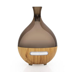 JCSY-311 Aroma <b>Diffuser</b> 80Ml USB Portable Humidifier Transparent <b>Tea</b> Gray Wood Base Home Desk Essential Oil <b>Diffuser</b> - Product Image 4