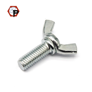 <span class=keywords><strong>Perno</strong></span> de Cabeza de Mariposa con Tuerca de Mariposa DIN318, Acero al Carbono Galvanizado en Zinc Blanco, Grado 4.8, M4 M5 M6 M8 <span class=keywords><strong>M10</strong></span> - Product Image 6