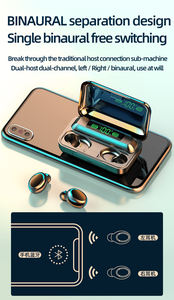 Auriculares inalámbricos tws con carga magnética, material ABS, estilo auditivo, f9-5, f9 - Product Image 3