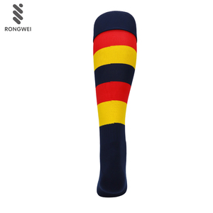 2026 Men's Knee High <strong>Football</strong> <strong>Socks</strong> <strong>Red</strong> and Yellow Stripes Sweat-Absorbent Summer - Product Image 4