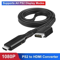Câble convertisseur SCART 100 cm PS2 XBOX NGC SNES N64 vers HDMI, adaptateur de conversion audio-vidéo PS2 Wii vers écran HDTV