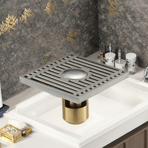 Drain de douche carré en acier inoxydable sur mesure, drain de sol de salle de bain en laiton SUS 304 pour douche - Product Image 3