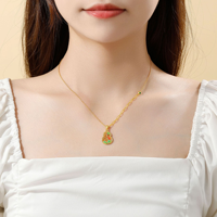 ALICE Bijoux Fins Autres Pendentifs Gourde Mode Nationale Collier Cloisonné Chaîne à Maillons Cadeau Vente en Gros
