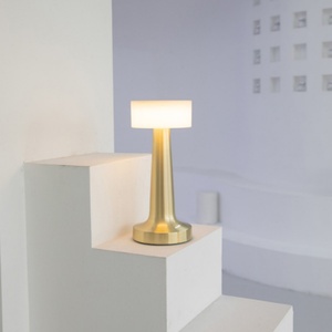 USB Rechargeable 3000K Warm Touch Control Dimmable Three Color Change LED Desk <b>Lamp</b> for Restaurants Cafes Bars - Product Image 2