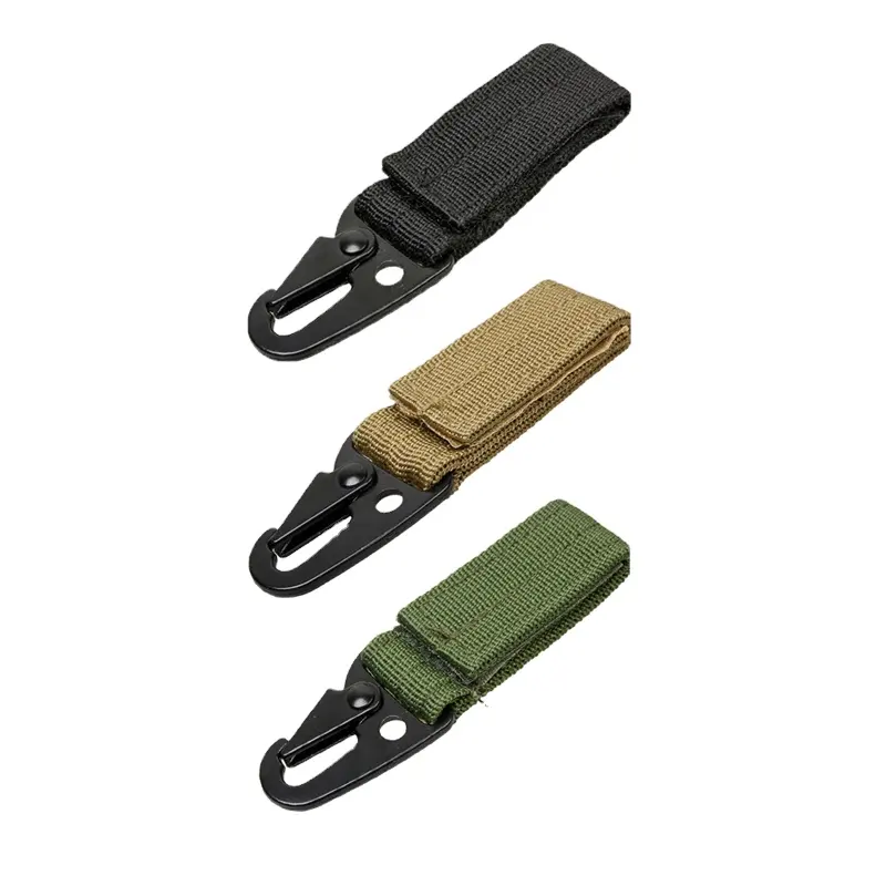 Tactical Carabiner Backpack Hooks Olecranon Molle Hook Survival Gear Nylon Keychain Clasp Outdoor Hunting Clothing Accessories