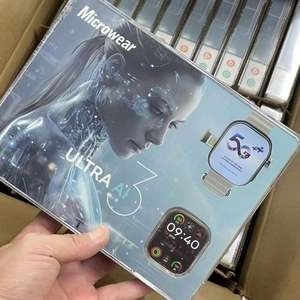 Microwear U3a <span class=keywords><strong>Smartwatch</strong></span> Con Android Amoled America Ultra 2 AI 3 Ai3 Wearos <span class=keywords><strong>Wear</strong></span> <span class=keywords><strong>OS</strong></span> 4G 5g Lte Tarjeta Sim Soporte Reloj inteligente - Product Image 3