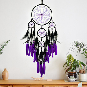 Piuma bohémien acchiappasogni <span class=keywords><strong>arte</strong></span> della parete appeso per la decorazione della stanza di casa - Product Image 4