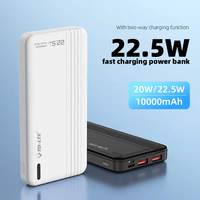 Batterie externe pour téléphone portable avec logo OEM, 10000 mAh, haute capacité, PD 22,5 W, station d'alimentation portable avec charge sans fil Micro USB
