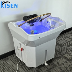 KISEN Mobilier de salon : Bac à shampoing portable sans tuyauterie avec fauteuil de lavage et fauteuil de massage thaïlandais mobile - Product Image 1