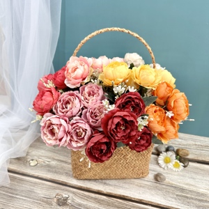 Fleurs <span class=keywords><strong>artificielles</strong></span> <span class=keywords><strong>de</strong></span> pivoine à 5 têtes, plantes et fleurs <span class=keywords><strong>artificielles</strong></span> en soie, pivoines bon marché - Product Image 2