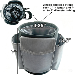Sac de rangement pour déambulateur avec porte-gobelet, pochette organisatrice pour accessoires de marche, avec poche pour téléphone, pour seniors et personnes âgées, sac de rangement pour béquilles - Product Image 4