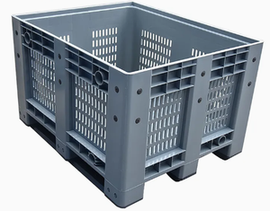 Grande boîte de palette en plastique pliable, de stockage en vrac, spécifications industrielles standard, empilable, robuste, pliable - Product Image 1
