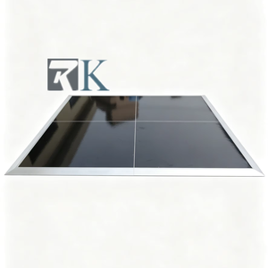 Dance Floor Portable Party Wedding Event Flooring with Black <b>Platform</b> Aluminum Edging - Product Image 1