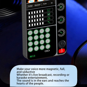 <span class=keywords><strong>Changeur</strong></span> <span class=keywords><strong>de</strong></span> <span class=keywords><strong>voix</strong></span> portable M13 <span class=keywords><strong>avec</strong></span> 16 <span class=keywords><strong>effets</strong></span> sonores spéciaux, jeu, diffusion en direct, karaoké, carte son sans fil pour ordinateur portable - Product Image 4