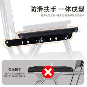 <b>Commode</b> Chair <b>Folding</b> Portable Toilet Chair For Elderly Disabled Pregnant Home Use High Carbon Steel - Product Image 4