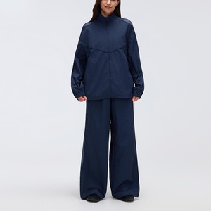 Ensemble de yoga YIYI 2 pièces à col montant et fermeture éclair intégrale <span class=keywords><strong>pour</strong></span> <span class=keywords><strong>femme</strong></span>, survêtement oversize à séchage rapide, pantalon large à taille élastique, tenue de sport <span class=keywords><strong>pour</strong></span> <span class=keywords><strong>femme</strong></span> - Product Image 2