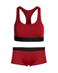 ชุดชั้นในกีฬาและกางเกงในผ้าขนแกะเมอริโน 160 GSM สำหรับผู้หญิง ชุดออกกำลังกาย โยคะ วิ่ง เสื้อผ้ากีฬา ชุดออกกำลังกาย - Product Image 4