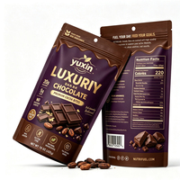 Sacs d'emballage alimentaire biodégradables personnalisés refermables, sachets souples de qualité alimentaire avec fenêtre, sachets à fermeture éclair pour café