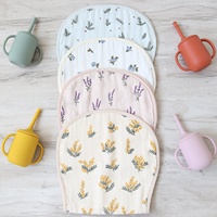 Bavoir en gaze six couches pour bébé, 100% coton, imperméable et anti-taches, protège-épaules, serviette anti-régurgitation pour nouveau-né