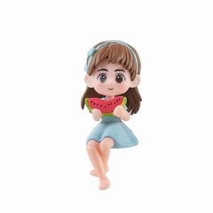 Figurines de couple en PVC en forme de pastèque, 4 pièces, ornements décoratifs pour bureau, voiture, salon, cadeau d'anniversaire - Product Image 5