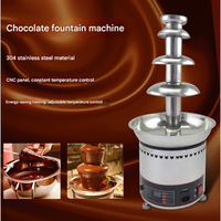Nieuwe commerciële automatische chocolade-coatingfonteinmachine - op netspanning werkend, voedselveilig roestvrij staal 304, constante temperatuur