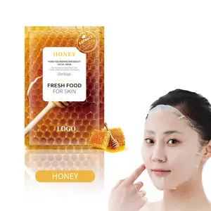 Individuelles Design koreanische Gesichtsmaske funktionelle tief feuchtigkeitsspendende und aufhellende VC-Honey-Blätter Baumwolle für trockene und fette Haut