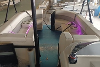 Bateau ponton à double pont Allsea OEM de 25 pieds avec pont supérieur, ponton de luxe personnalisé directement de l'usine