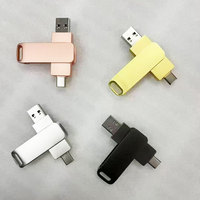 Clé USB OTG en métal de qualité supérieure avec logo personnalisé, double interface Type C, clé USB portable pour cadeaux d'événements