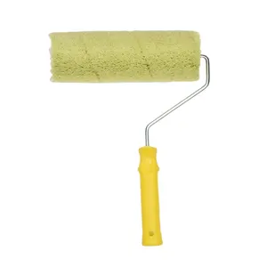 2023 new product Euro Style Roller High Density Paint Roller One Rod Frame Roller Cover With Green Acrylic Fabric Hair