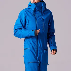 定制跑步户外滑雪板防风透气男女一体式防护滑雪服