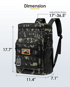 Insulated Polyester <b>Lunch</b> <b>Bag</b> <b>with</b> Front Pocket Leakproof Cooler Adjustable <b>Shoulder</b> <b>Strap</b> 24L Capacity for Men & Women - Product Image 2