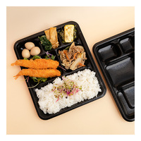 Lonchera Bento Box PP de 6 compartimentos NO 2, lámina de polipropileno expandido avanzado, alternativa a la lonchera de espuma PS Ecotainer.
