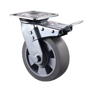 VIMA <span class=keywords><strong>Industrial</strong></span> 5 Zoll festes Lenkrad TPR und PP Bin Cart Caster Grau Heavy Duty 200kg Castor für Trolleys - Product Image 3