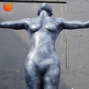 Hiện đại thép không gỉ con người nghệ thuật điêu khắc tùy chỉnh kích thước khách sạn & Thương mại lối vào trang trí lớn tầng đứng trang trí - Product Image 6